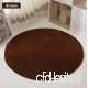 Tapis de Cuisine Tapis de Bain Tapis de sol de tapis de couleur pure laine ronde tapis de bain-brun - B07MC3MK2C